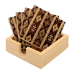 Uzbek Pattern In Temple Bamboo Coaster Set