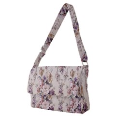 Vintage Floral Pattern Full Print Messenger Bag (m)