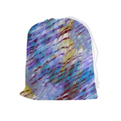 Abstract Ripple Drawstring Pouch (xl) by bloomingvinedesign