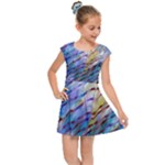 Abstract Ripple Kids  Cap Sleeve Dress