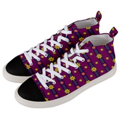 Background Graphic Decor Backdrop Men s Mid-top Canvas Sneakers