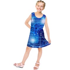 Artificial Intelligence Brain Think Art Kids  Tunic Dress by Jancukart
