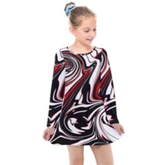 Modern Art Design Fantasy Surreal Kids  Long Sleeve Dress