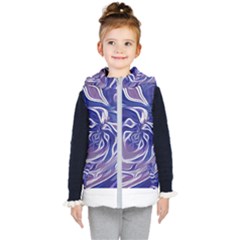 Abstract T- Shirt Abstract Colourful Aesthetic Beautiful Dream Love Romantic Retro Dark Design Vinta Kids  Hooded Puffer Vest by maxcute
