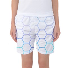 Abstract T- Shirt Honeycomb Pattern 6 Women s Basketball Shorts by maxcute