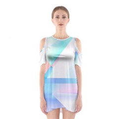 Abstract T- Shirt Minimalistic Abstract Northern Lights T- Shirt Shoulder Cutout One Piece Dress by maxcute