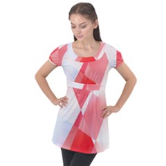 Abstract T- Shirt Pink Chess Player Abstract Colorful Texture T- Shirt Puff Sleeve Tunic Top by maxcute