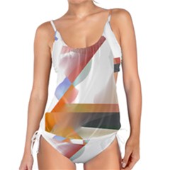 Abstract T- Shirt Pink Colorful Abstract Minimalism T- Shirt Tankini Set by maxcute