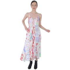 Abstractart T- Shirt Abstract Forest In Pink T- Shirt Tie Back Maxi Dress by maxcute