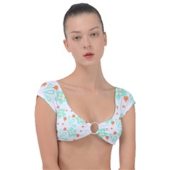 Batik T- Shirt Batik Flowers Pattern 15 Cap Sleeve Ring Bikini Top by maxcute