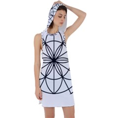 Black And White Pattern T- Shirt Black And White Pattern T- Shirt Racer Back Hoodie Dress by maxcute