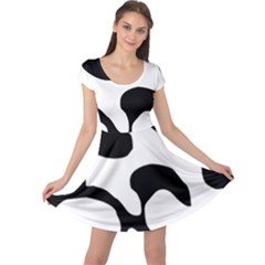 Black And White Swirl Pattern T- Shirt Black And White Swirl Pattern T- Shirt Cap Sleeve Dress by maxcute