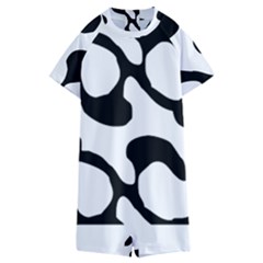 Black And White Swirl Pattern T- Shirt Black And White Swirl Pattern T- Shirt Kids  Boyleg Half Suit Swimwear by maxcute