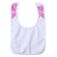 Breast Cancer T- Shirt Pink Ribbon Breast Cancer Survivor - Flowers Breast Cancer T- Shirt Baby Bib by maxcute