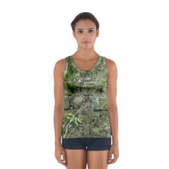 Old Stone Exterior Wall With Moss Sport Tank Top  by dflcprintsclothing