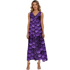 Purple Scales! V-neck Sleeveless Loose Fit Overalls by fructosebat