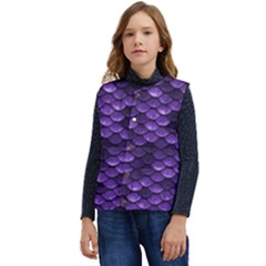 Purple Scales! Kid s Short Button Up Puffer Vest	 by fructosebat