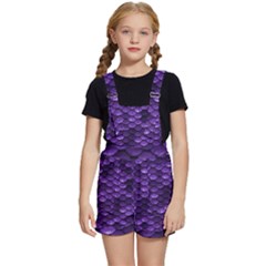 Purple Scales! Kids  Short Overalls by fructosebat