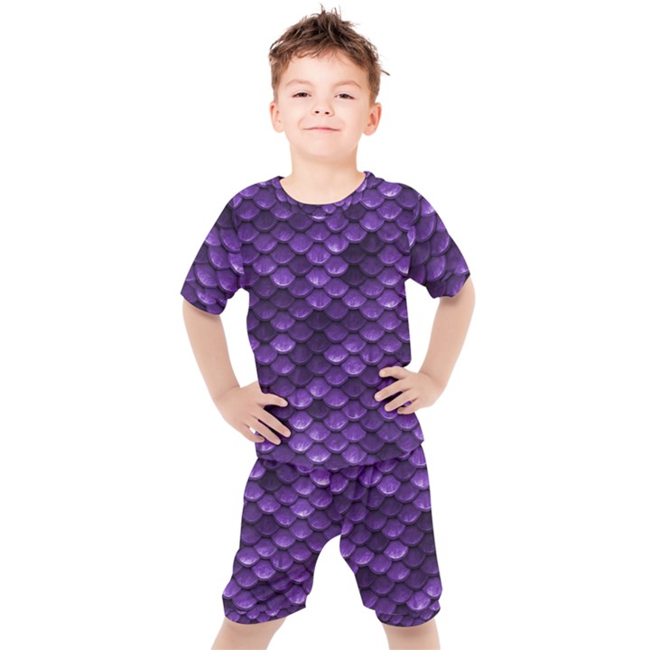 Purple Scales! Kids  Tee and Shorts Set