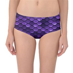 Purple Scales! Mid-waist Bikini Bottoms by fructosebat
