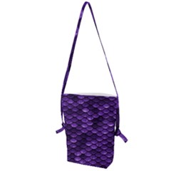 Purple Scales! Folding Shoulder Bag by fructosebat