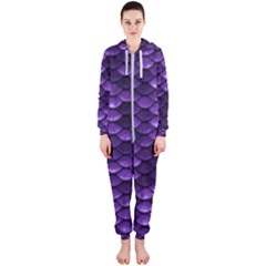 Purple Scales! Hooded Jumpsuit (ladies) by fructosebat
