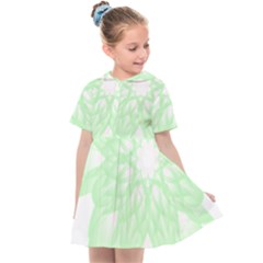 Floral Pattern T- Shirt Beautiful And Artistic Light Green Flower T- Shirt Kids  Sailor Dress by maxcute