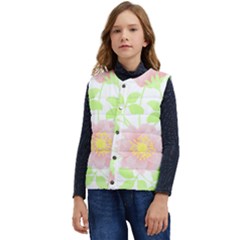 Flowers Illustration T- Shirtflowers T- Shirt (8) Kid s Short Button Up Puffer Vest	 by maxcute