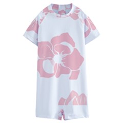 Flowers T- Shirt Flowers Pattern T- Shirt Kids  Boyleg Half Suit Swimwear by maxcute