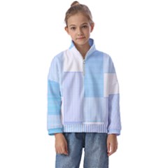 Geometric T- Shirt Blue Composition T- Shirt Kids  Half Zip Hoodie by maxcute