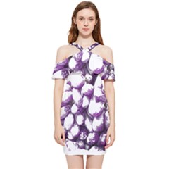 Grapes T- Shirt Purple Grapes Photo T- Shirt Shoulder Frill Bodycon Summer Dress by maxcute