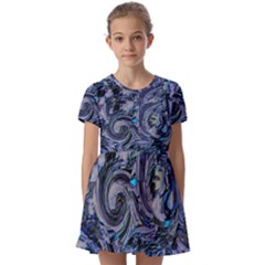 Dweeb Design Kids  Short Sleeve Pinafore Style Dress by MRNStudios