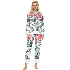 Hawaii T- Shirt Hawaii Flaw Pattern T- Shirt Womens  Long Sleeve Velvet Pocket Pajamas Set by maxcute