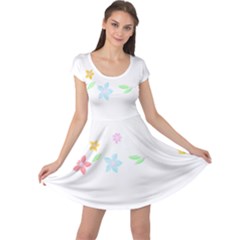 Hello Spring T- Shirt Happy Spring Yall Flowers Bloom Floral First Day Of Spring T- Shirt Cap Sleeve Dress by maxcute