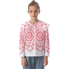 Intricate Mandala T- Shirt Shades Of Pink Floral Mandala T- Shirt Kids  Peter Pan Collar Blouse