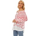 Intricate Mandala T- Shirt Shades Of Pink Floral Mandala T- Shirt Off Shoulder Chiffon Pocket Shirt View2
