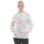 Mircobes T- Shirt Microbial Pattern T- Shirt Women s Hooded Pullover