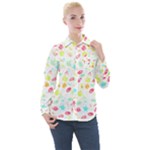 Mircobes T- Shirt Microbial Pattern T- Shirt Women s Long Sleeve Pocket Shirt