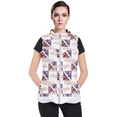 Nature Pattern T- Shirt Minimalist Leaf Line Art Illustration As A Seamless Surface Pattern Design ( Women s Puffer Vest by maxcute