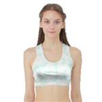 Pattern T- Shirt Lacy Leaves T- Shirt Sports Bra with Border