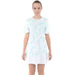 Pattern T- Shirt Lacy Leaves T- Shirt Sixties Short Sleeve Mini Dress