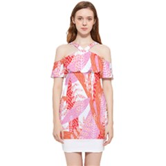 Pattern T- Shirt Magical Forest T- Shirt Shoulder Frill Bodycon Summer Dress by maxcute