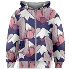 Pattern T- Shirt The Rocks And Peaks T- Shirt Kids  Zipper Hoodie Without Drawstring by maxcute
