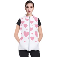 Pink Hearts Pattern T- Shirt Pink And Purple Heart Pattern T- Shirt Women s Puffer Vest by maxcute
