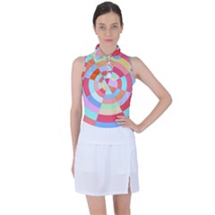 Pop Art T- Shirt Pop Art Color Wheel T- Shirt Women s Sleeveless Polo Tee by maxcute
