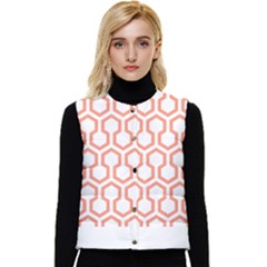 Shining Stephen King T- Shirt Geometric Pattern Looped Hexagons Orange Red Brown Women s Short Button Up Puffer Vest by maxcute