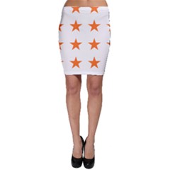 Stars T- Shirt Star Pattern - Orange T- Shirt Bodycon Skirt by maxcute