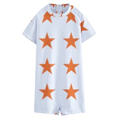 Stars T- Shirt Star Pattern - Orange T- Shirt Kids  Boyleg Half Suit Swimwear by maxcute