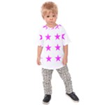 Stars T- Shirt Star Pattern - Pink T- Shirt Kids  Raglan Tee
