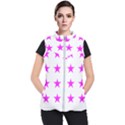 Stars T- Shirt Star Pattern - Pink T- Shirt Women s Puffer Vest View1